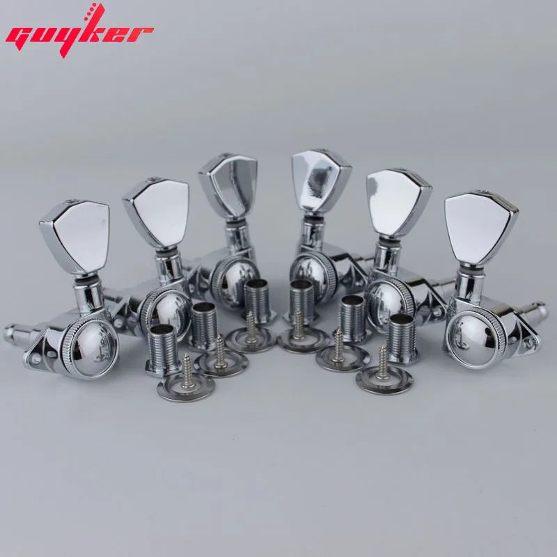 GUYKER 3R3L Tuners Guitar Models Rear Locking String Tuning Pegs Electric Guitar Machine Heads Trapezium Button