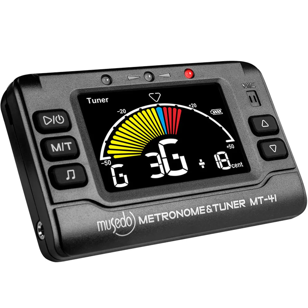 Lekato Metronome Tuner Pedal Mt-41 Accessory Guitar Parts Accessories Guitar Tuner Digital Generator Clip On Led Display Tuning