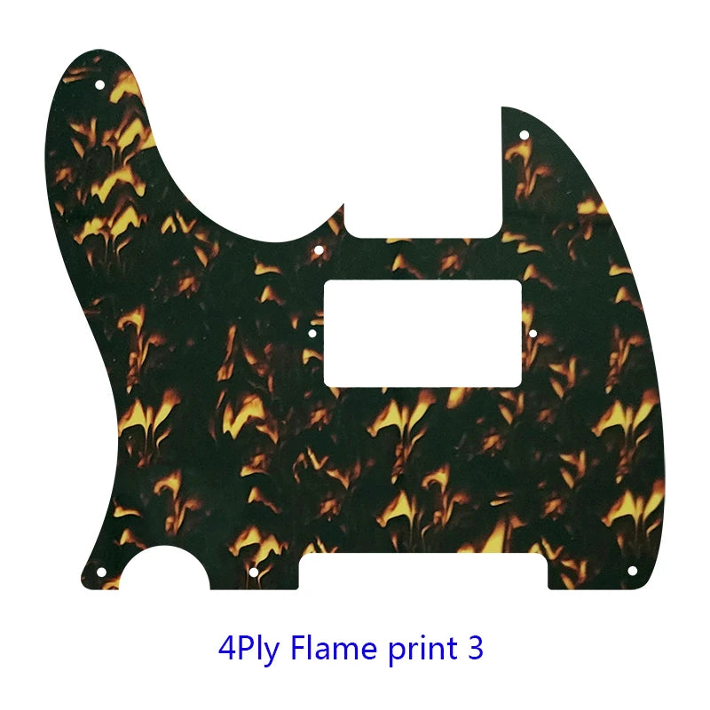 MiniGuitarBR Guitar Parts For LEFT HANDED US Standard 8 Screw Holes Tele Telecaster With PAF Humbucker Guitar Pickguard Scratch Plate