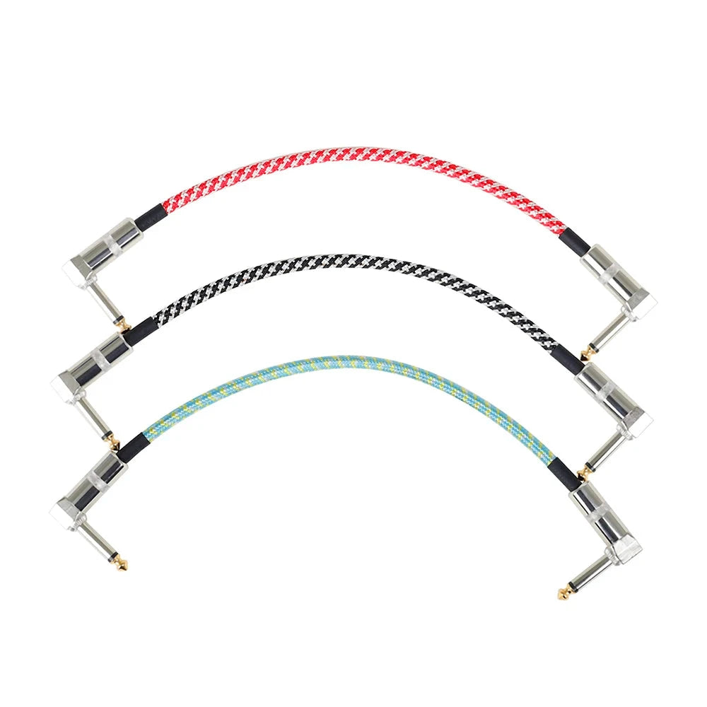 MiniGuitarBR Guitar Parts - High Quality Guitar Effect Pedal Cables Connecting Line 6.5mm Patch Pedal Cable 33cm Cord Copper Wire