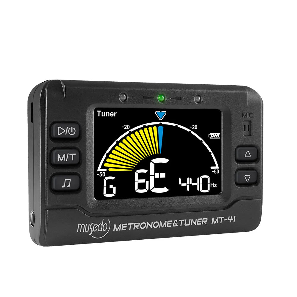 Lekato Metronome Tuner Pedal Mt-41 Accessory Guitar Parts Accessories Guitar Tuner Digital Generator Clip On Led Display Tuning