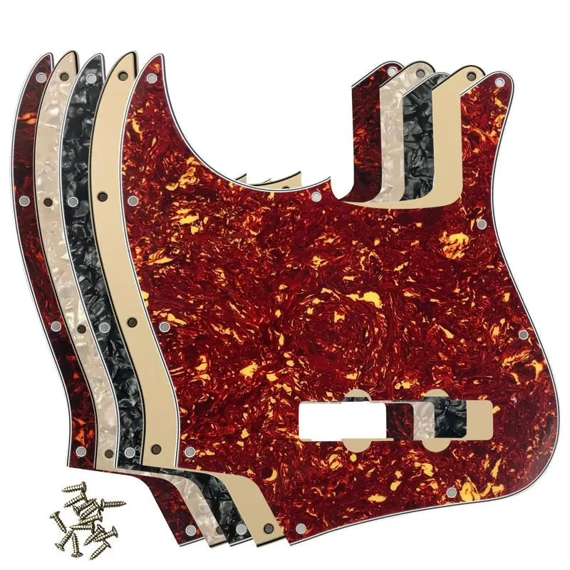 MiniGuitarBR Guitar Parts - Pickguard For LEFT HANDED US 10 Holes 4 String Standard Jazz Bass Guitar Scratch Plate