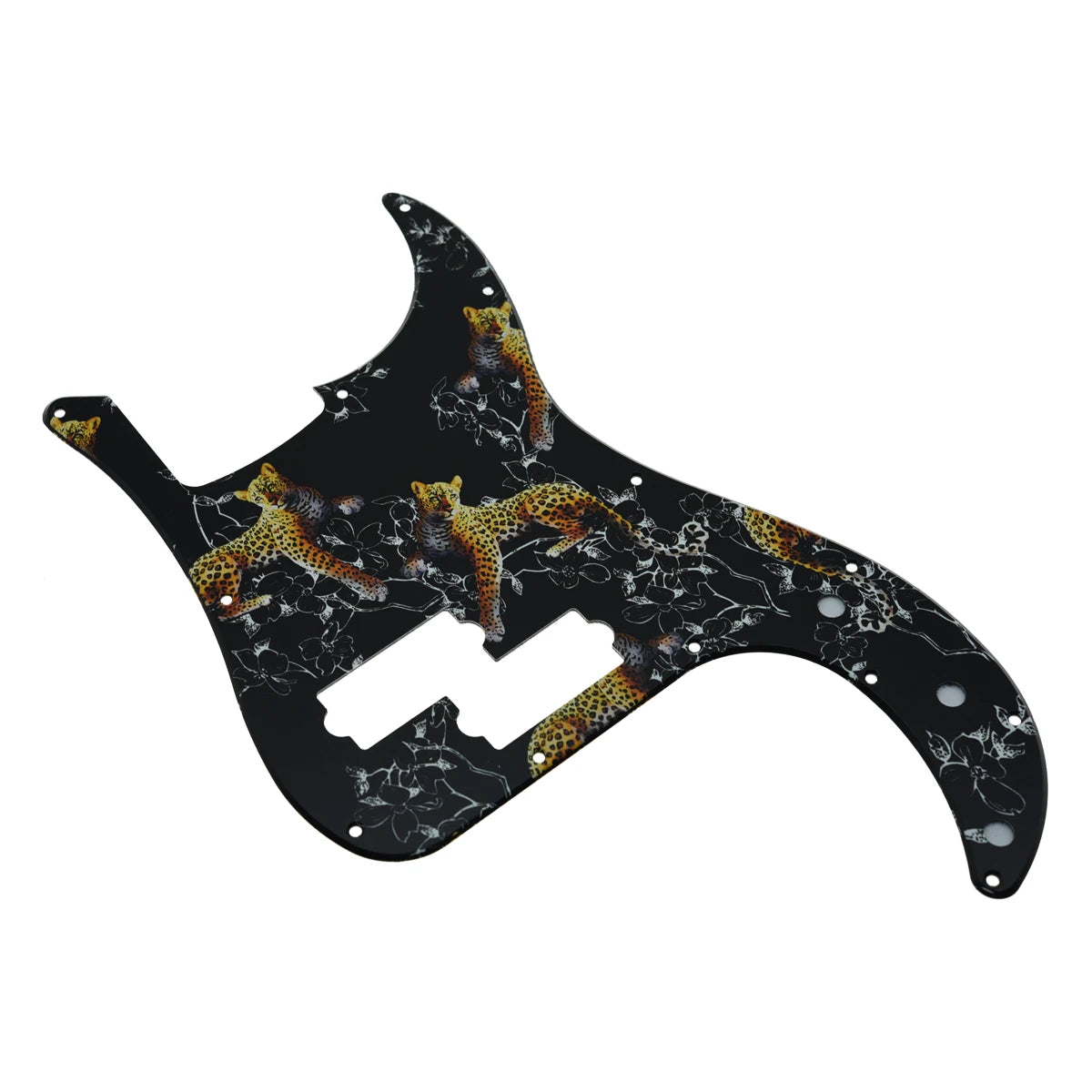 MiniGuitarBR Guitar Parts - P Bass 3D Printed Plastic Pickguard with screws PB Scratch Plate Fits Precision Bass Guitar