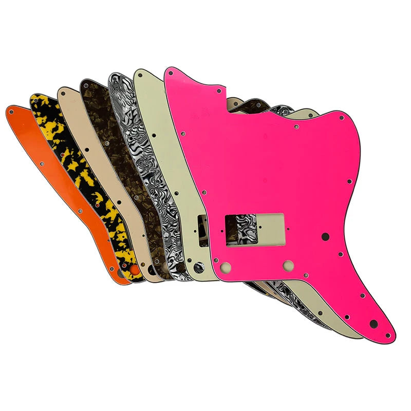 MiniGuitarBR Guitar Parts - Pickguard For US No Upper Controls Jazzmaster With Ridge PAF Pickups Guitar