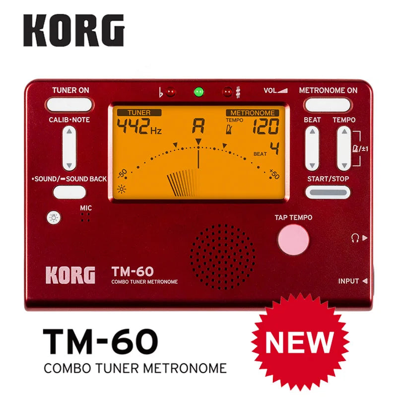 KORG TM60 TM60C Tuner Metronome Wind/ Guitar/ Ukulele/ Saxophone/ Violin/ Flute Tuner Universal Metronome (CM300 Can be choose)