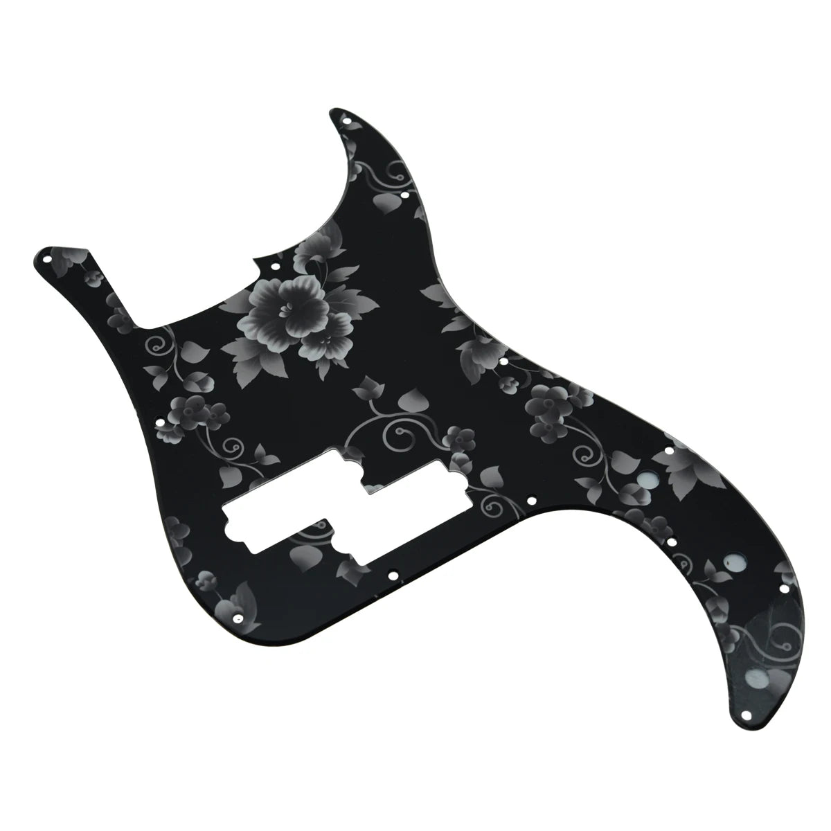 MiniGuitarBR Guitar Parts - P Bass 3D Printed Plastic Pickguard with screws PB Scratch Plate Fits Precision Bass Guitar