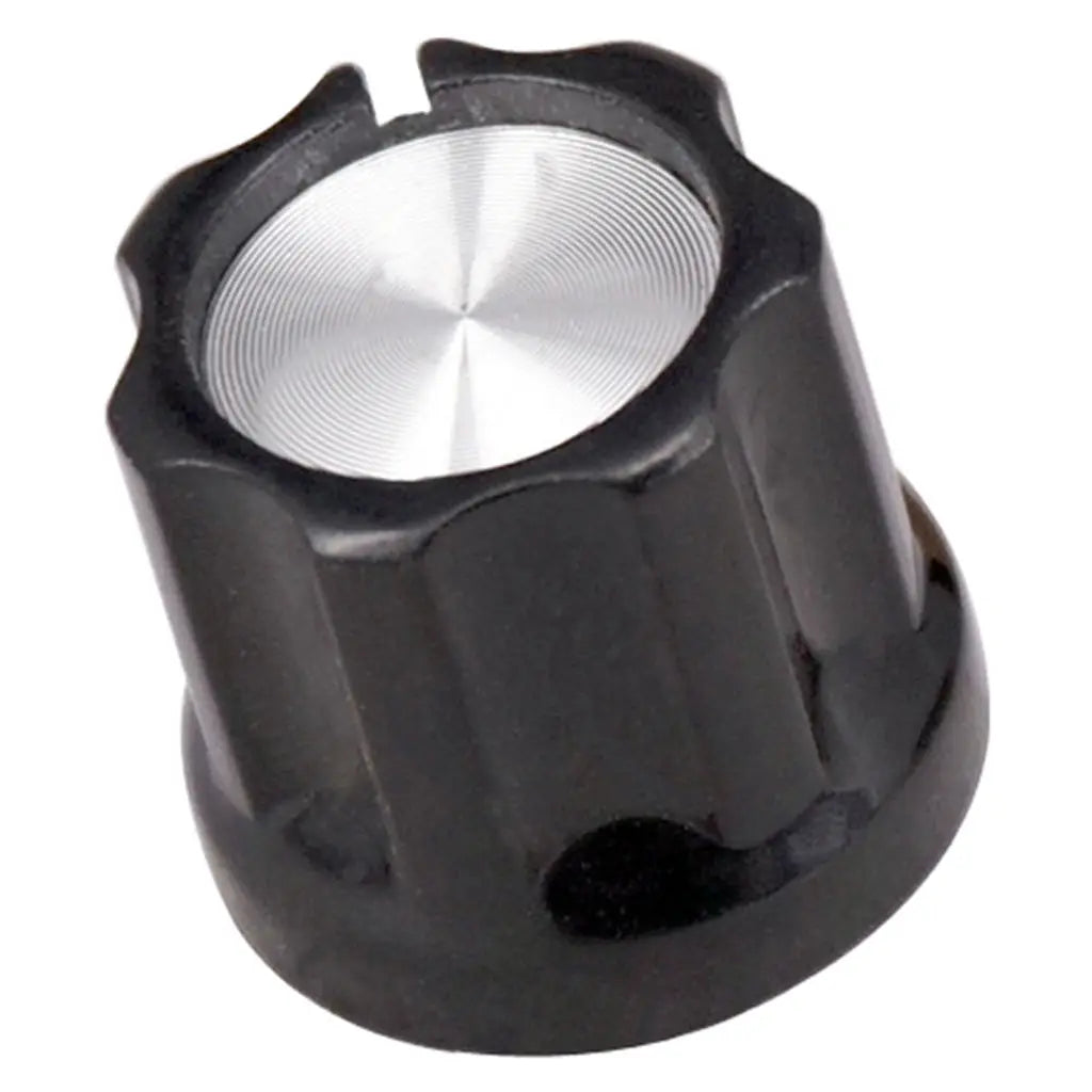 MiniCafeBR Guitar Parts - Pack of 10 Plastic Aluminum Sheet Volume Control Knob Buttons for Electric Guitar/Bass Accessory