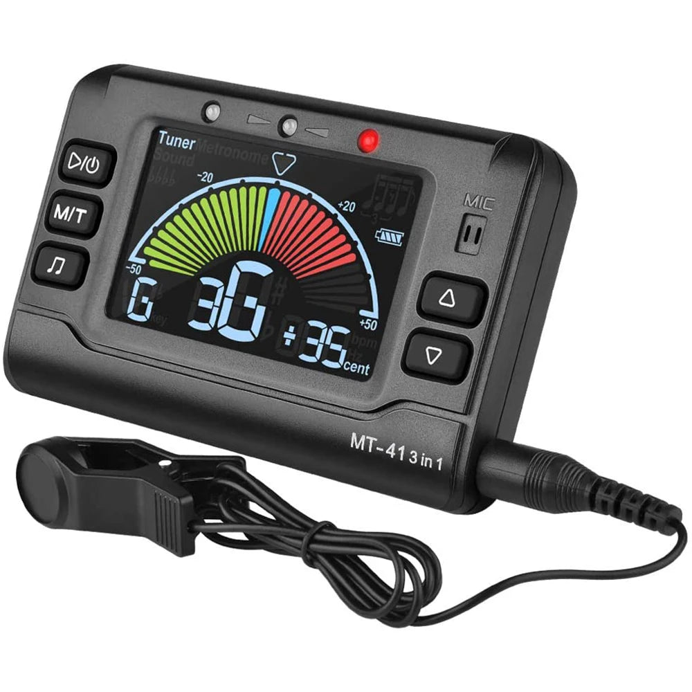 Lekato Metronome Tuner Pedal Mt-41 Accessory Guitar Parts Accessories Guitar Tuner Digital Generator Clip On Led Display Tuning