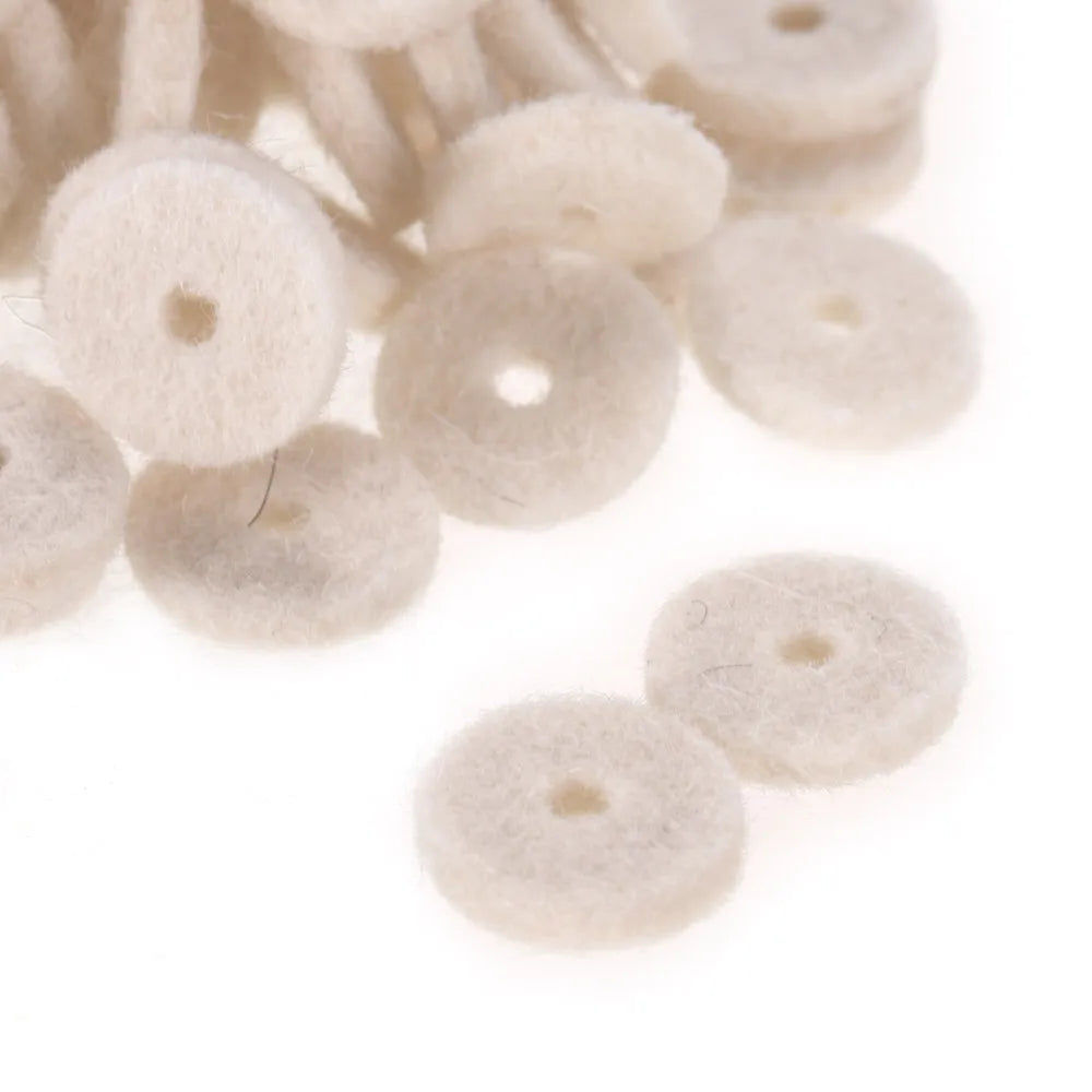 MiniGuitarBR Guitar Parts - 50pcs Acoustic Guitar Felt Washers Guitar Strap Felt Button Washers Locks Blocks Guitar Parts & Accessories