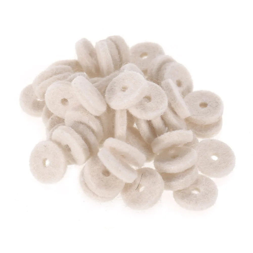 MiniGuitarBR Guitar Parts - 50pcs Acoustic Guitar Felt Washers Guitar Strap Felt Button Washers Locks Blocks Guitar Parts & Accessories