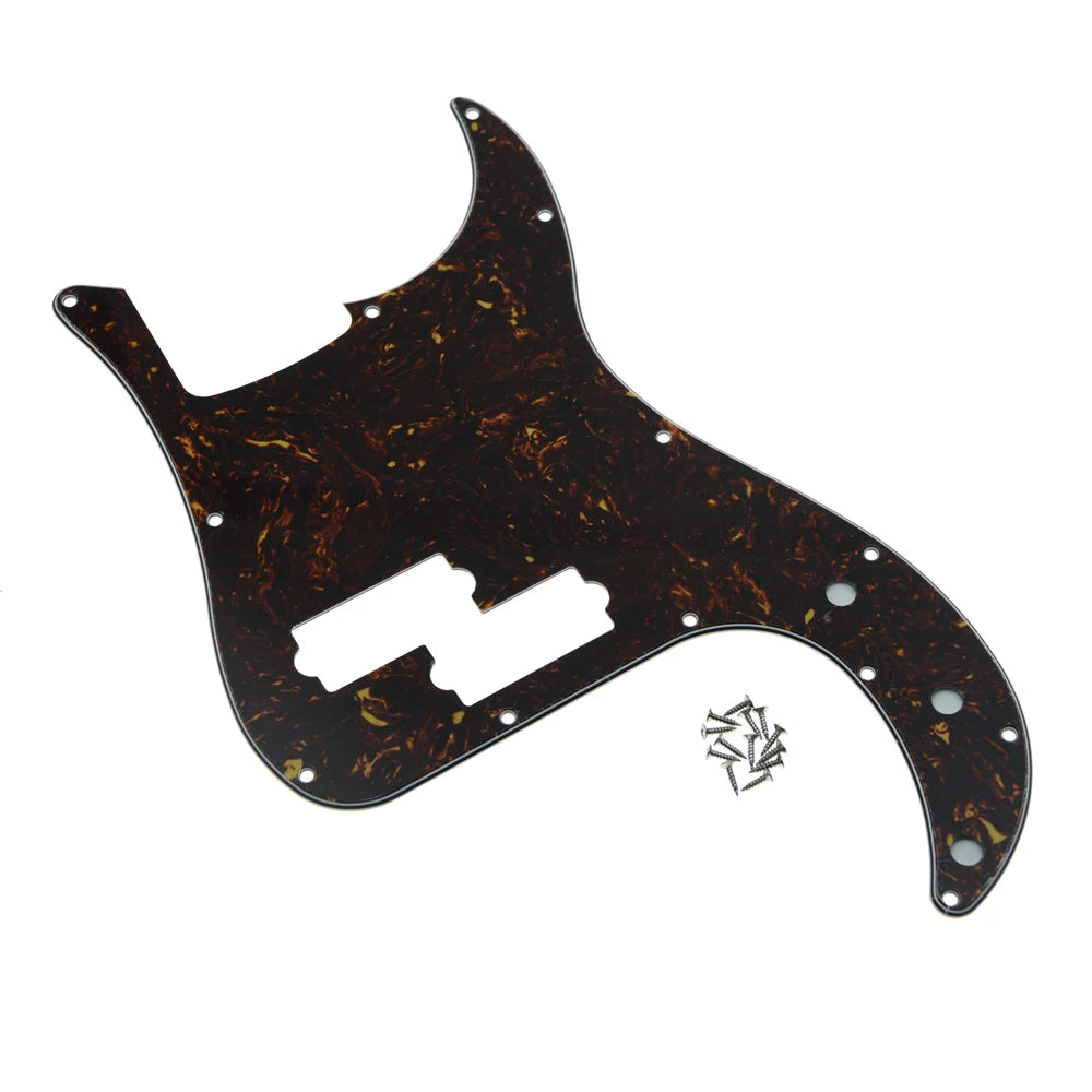 MiniGuitarBR Guitar Parts - Pickguard for P Bass with screws PB Scratch Plate Fits Precision Bass Guitar