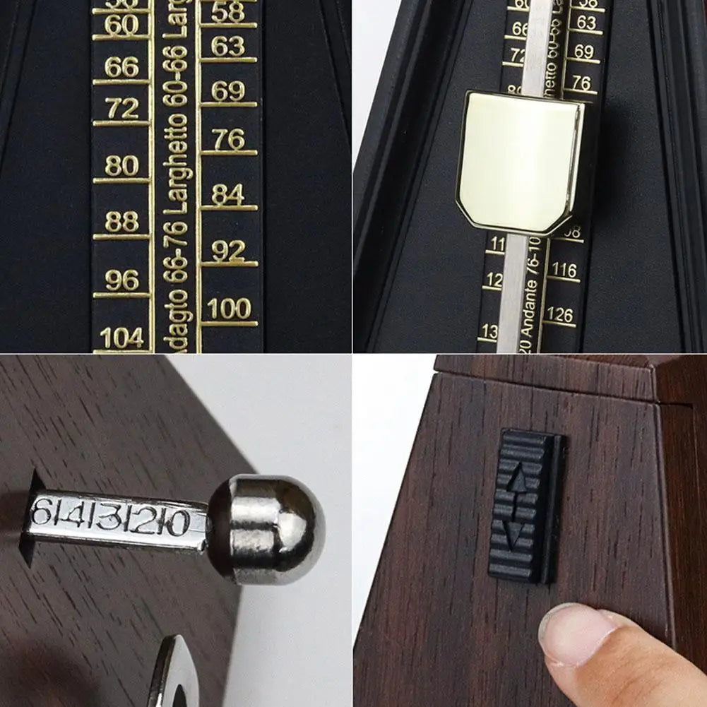 MiniGuitarBR Guitar Parts - Antique Vintage Mechanical Metronome for Guitar Piano bass ukulele Violin