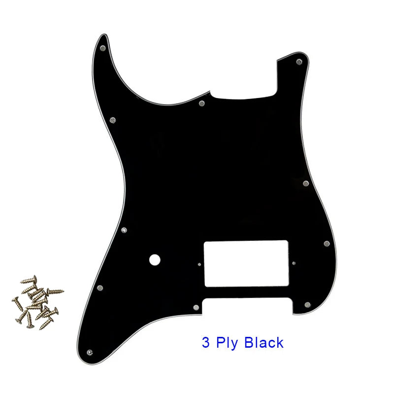 MiniGuitarBR Guitar Shop - 11 Screw Holes Pickguards For Fender LEFT HANDED Tom Delonge Strat Guitar With One Bridge PAF Humbucker