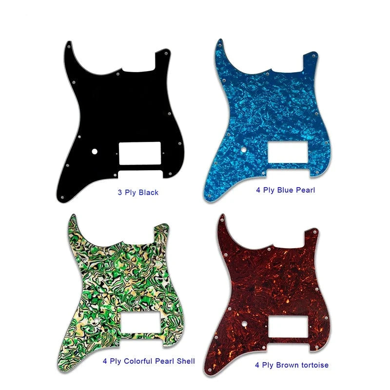 MiniGuitarBR Guitar Shop - 11 Screw Holes Pickguards For Fender LEFT HANDED Tom Delonge Strat Guitar With One Bridge PAF Humbucker