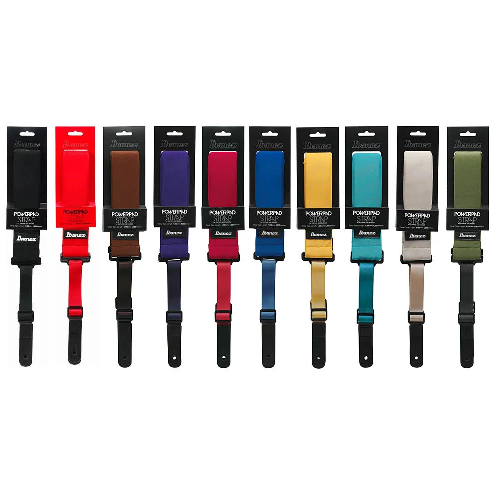 MiniGuitarBR Guitar Parts - Ibanez GSF50 POWERPAD Guitar Strap for Guitar or Bass with Neoprene Pad