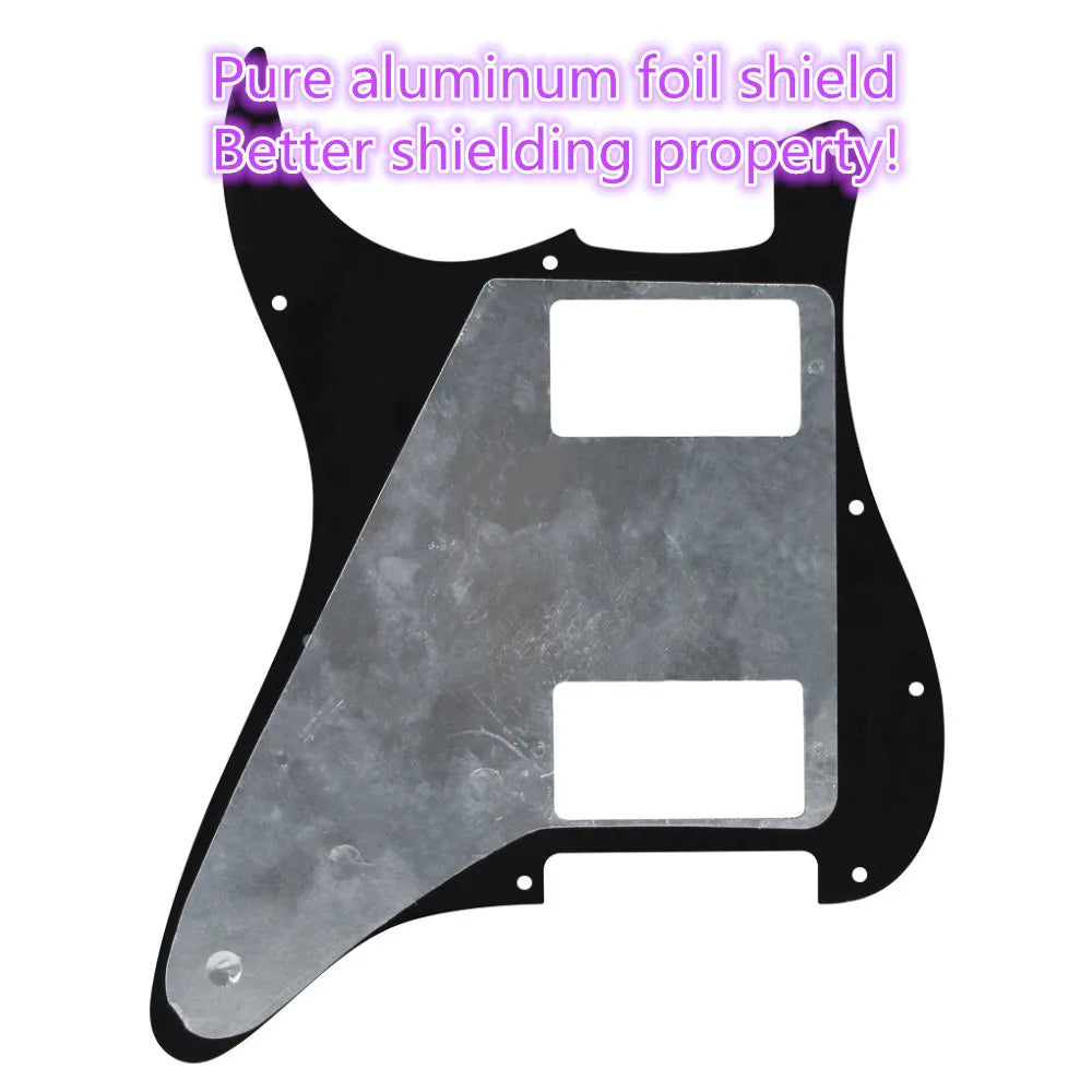 FLEOR Set of 11 Holes Guitar Pickguard HH Scratch Plate & Guitar Back Plate & Screws for USA ST Style Guitar Accessories