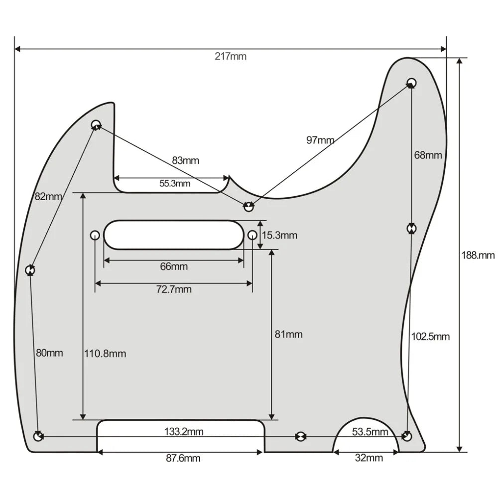 FLEOR 8 Holes Electric Guitar Pickguard TL Pick Guard Scratch Plate Fit American/Mexican Standard TL Style Guitar Parts