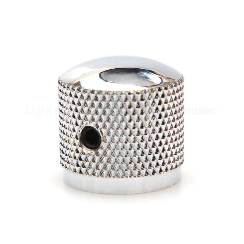 MiniGuitarBR Guitar Parts - Professional Metal Guitar Tone Volume Knob Potentiometer Hat Cap Large Guitar Parts Push Knob with Hole Guitarra Accessories