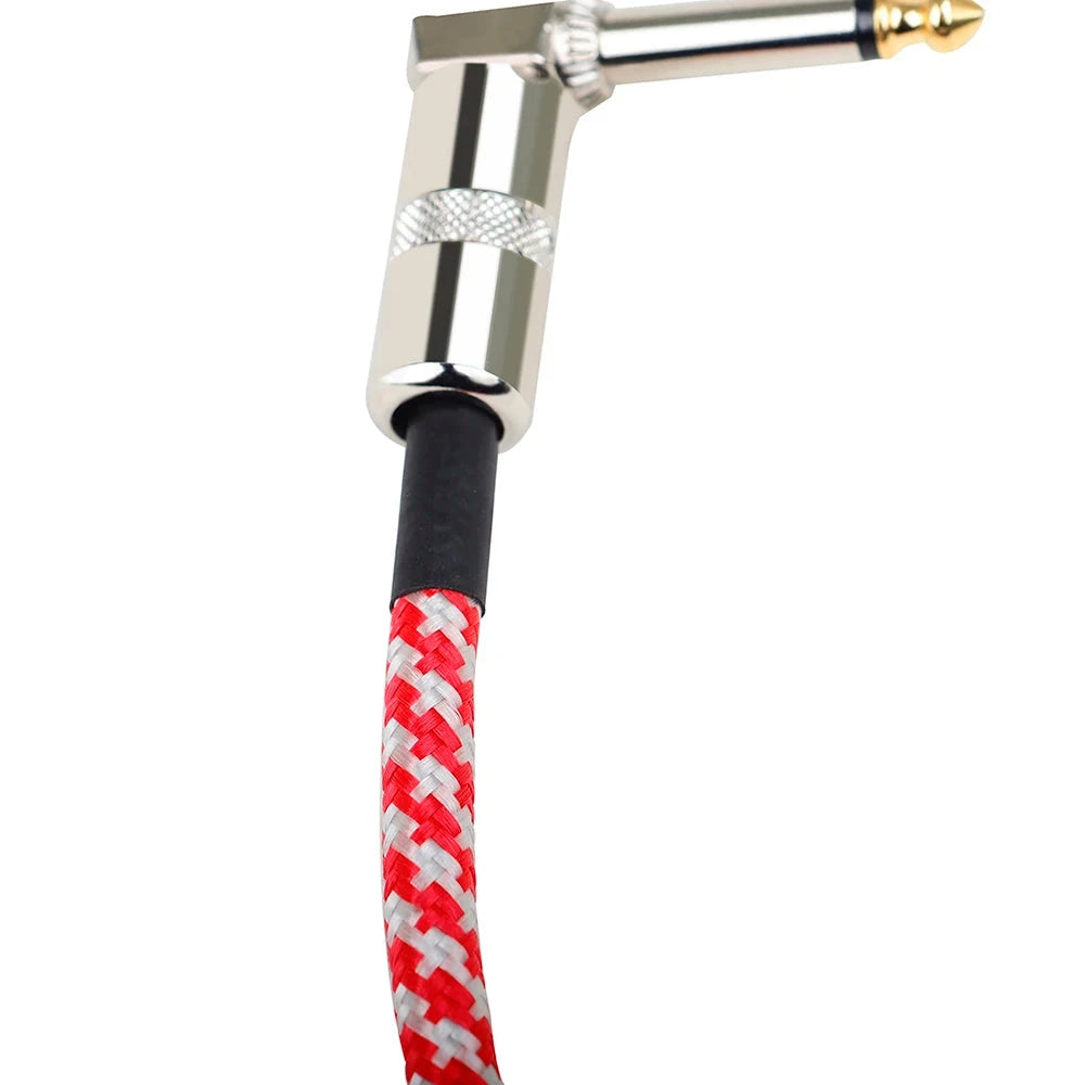 MiniGuitarBR Guitar Parts - High Quality Guitar Effect Pedal Cables Connecting Line 6.5mm Patch Pedal Cable 33cm Cord Copper Wire
