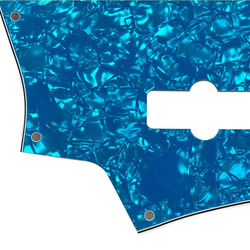 MiniGuitarBR Guitar Parts - Pickguard For LEFT HANDED US 10 Holes 4 String Standard Jazz Bass Guitar Scratch Plate