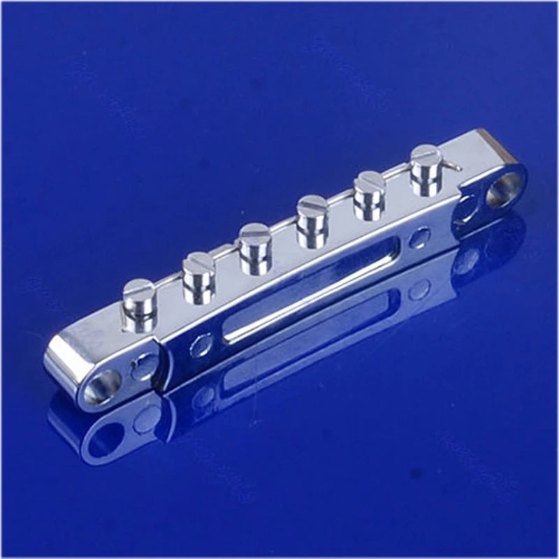 MiniGuitarBR Guitar Parts - Chrome Guitar Bridge Tune-O-matic Tailpiece Tail For Les Paul LP Style Set New Guitar Accessories