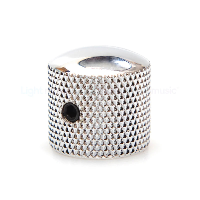 MiniGuitarBR Guitar Parts - Professional Metal Guitar Tone Volume Knob Potentiometer Hat Cap Large Guitar Parts Push Knob with Hole Guitarra Accessories