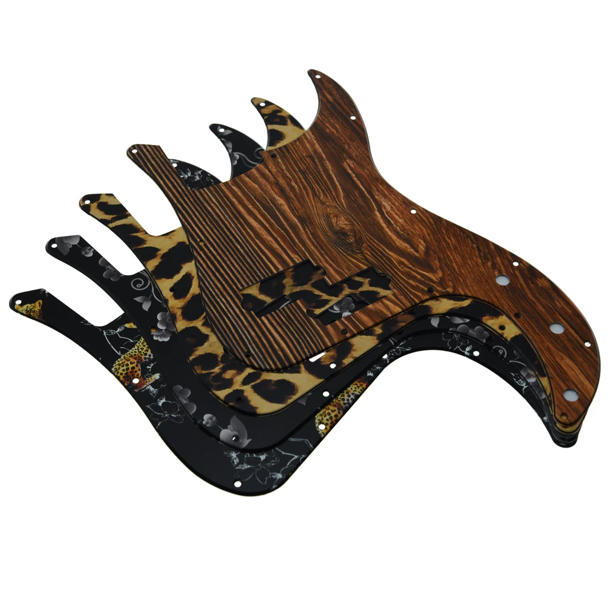 MiniGuitarBR Guitar Parts - P Bass 3D Printed Plastic Pickguard with screws PB Scratch Plate Fits Precision Bass Guitar
