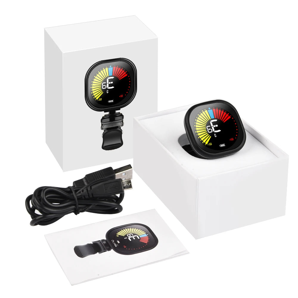 LEKATO WST-670 Guitar Tuner Clip-On Tuner LCD Display For Chromatic Acoustic Guitar Bass Violin Ukulele Chromatic Guitar Parts