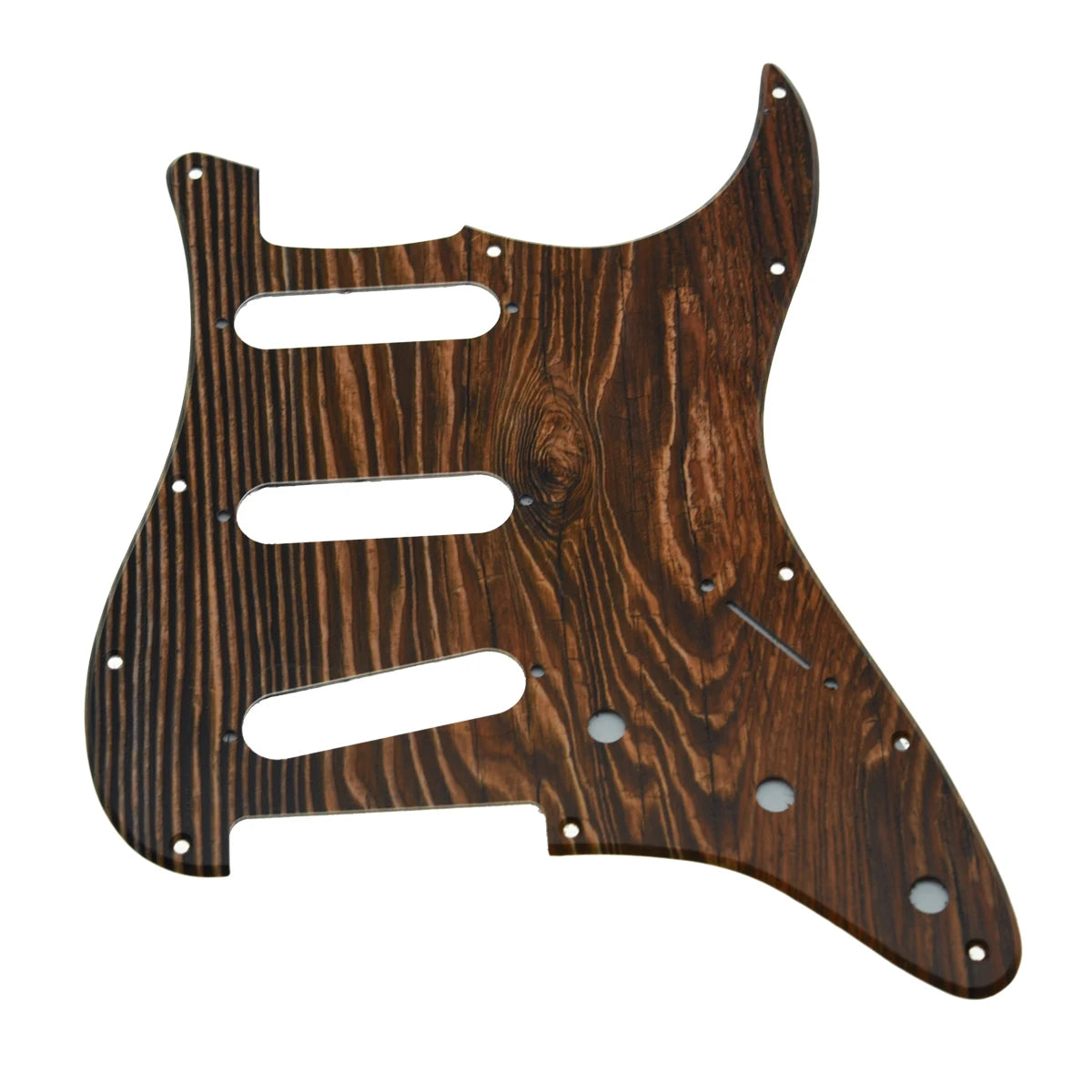 MiniGuitarBR Guitar Parts - 11 Hole 3D Printed Plastic ST/Strat Guitar Pickguard Scratch Plate Reverse Bridge Fits Jimi/Hendrix for Stratocaster