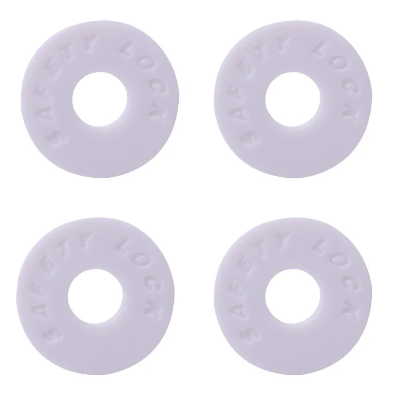 MiniGuitarBR Guitar Parts - 4PCS Guitar Strap Locks Blocks Silica Gel Safety Lock Protector for Bass Ukulele Acoustic Classic Electric Guitar Accessories