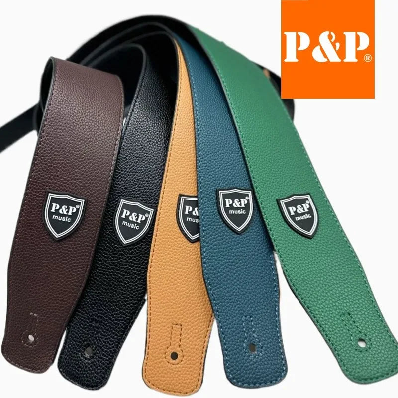 MiniGuitarBR Guitar Parts - PU Leather Guitar / Bass Strap Snake Pattern