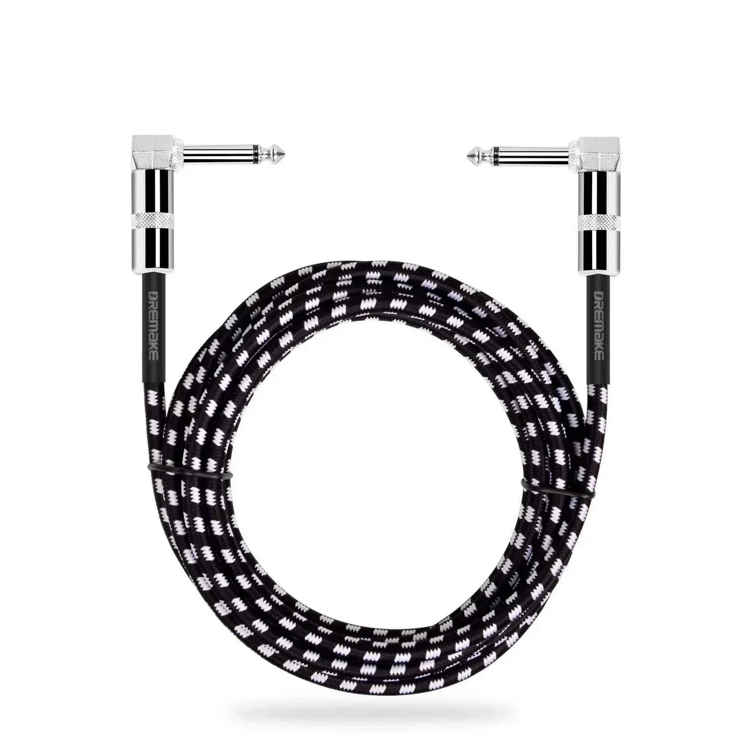 MiniGuitarBR Guitar Parts - Right Angle Jack 6.35mm Mono Cable Gold Plated 1m 2m 3m 6m 10m Male to Male Cable for Electronic Guitar Bass Keyboard