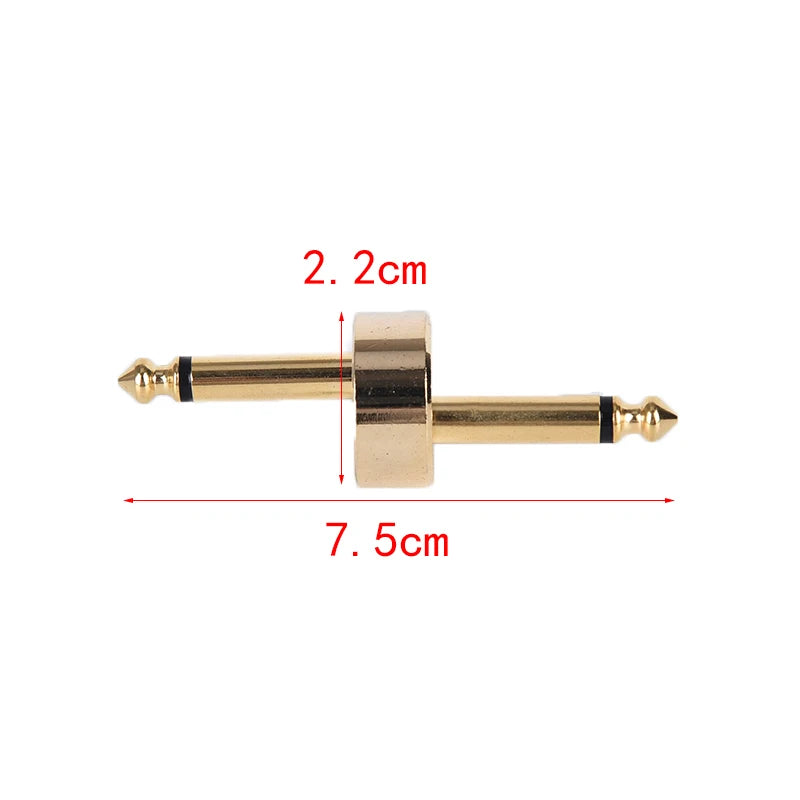 MiniGuitarBR Guitar Parts - 1pc Guitar Effect Pedals Connector Adapter Straight 6.35mm Plug Z Type Audio Coupler Music Instrument Pedal Board Accessories