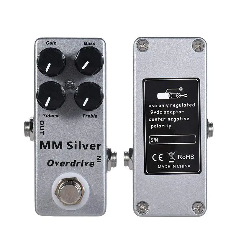 Mosky MM Silver Electric Guitar Bass Overdrive Effects Pedal 4 Modes True Bypass
