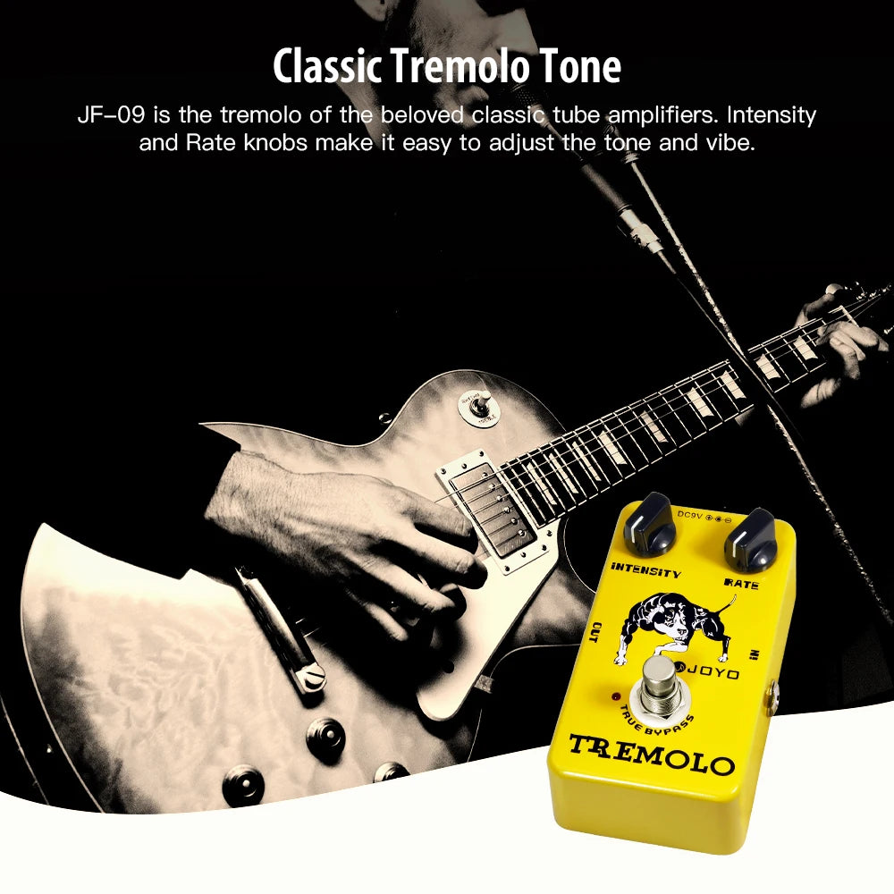 JOYO JF-09 Tremolo Guitar Effect Pedal Classic Tube Amplifier Simulation Tremolo Effect Pedal Guitar Parts & Accessories