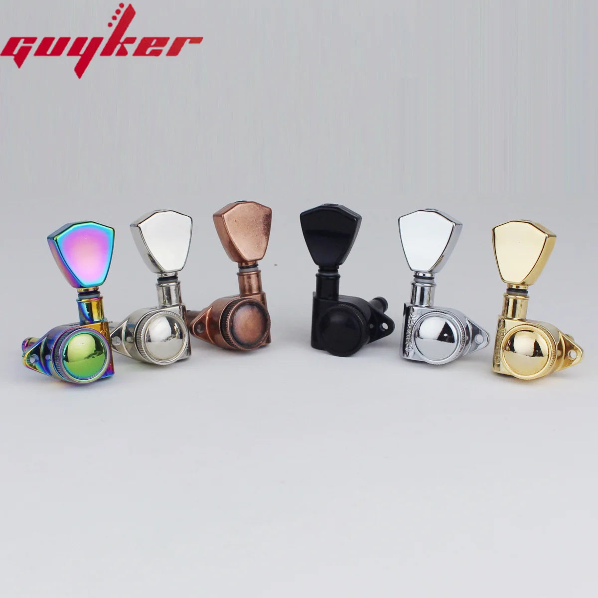 GUYKER 3R3L Tuners Guitar Models Rear Locking String Tuning Pegs Electric Guitar Machine Heads Trapezium Button