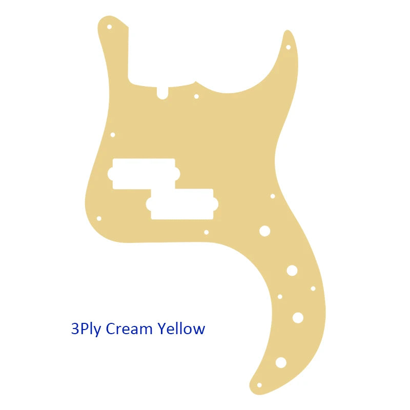 MiniGuitarBR Guitar Parts - For US Fender Precision Deluxe Bass Guitar Pickguard Multicolor Selection