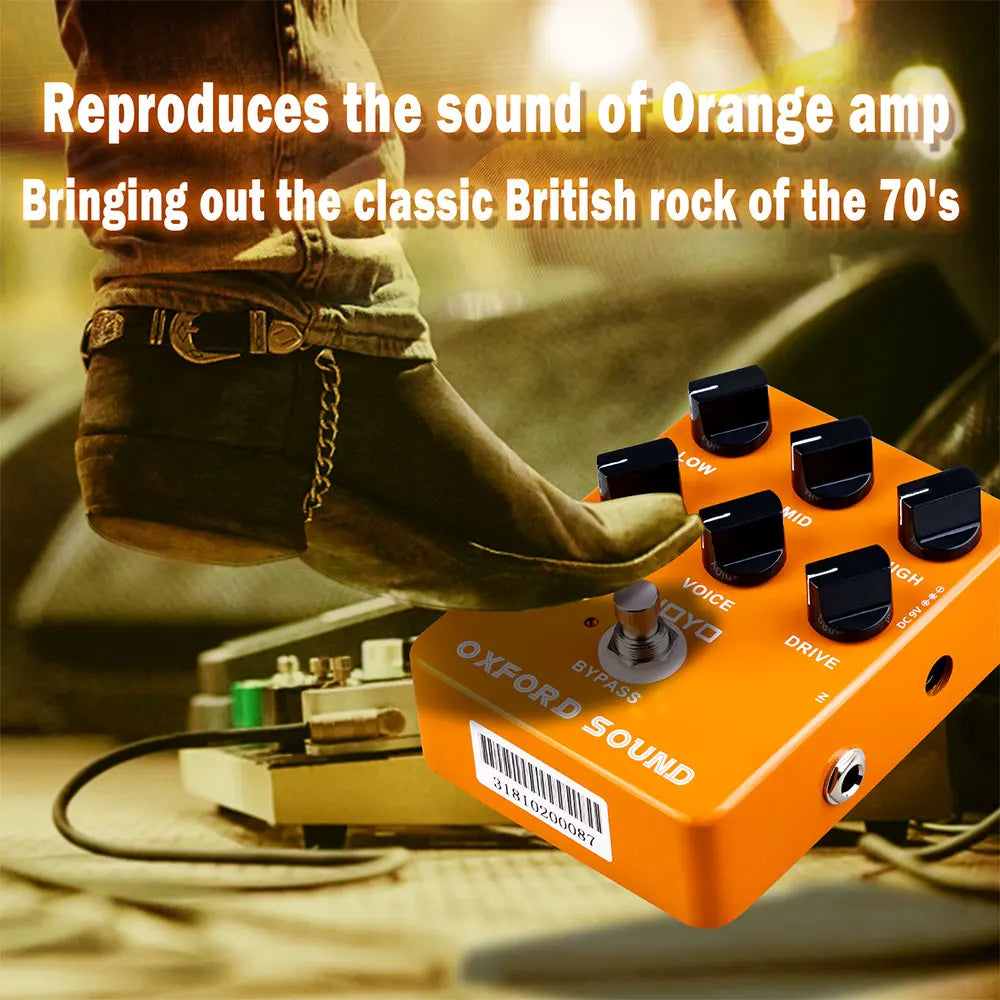 JOYO JF-22 OXFORD SOUND Clean Distortion Pedal for Electric Guitar Pedal Classic British Rock of the 70' s Guitar Effect Pedal