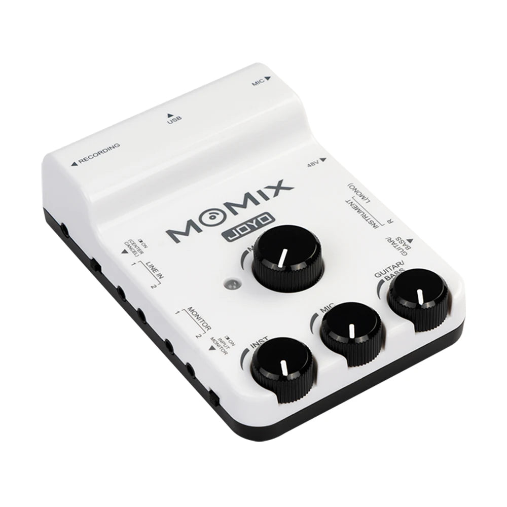 JOYO MOMIX Sound Card Loop Back For Live Streaming/Recording Support Mic/Guitar/Bass/Keyboard/Electronic Drum/ Built-in battery