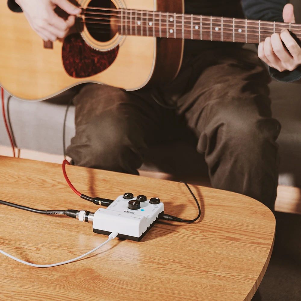 JOYO MOMIX Sound Card Loop Back For Live Streaming/Recording Support Mic/Guitar/Bass/Keyboard/Electronic Drum/ Built-in battery