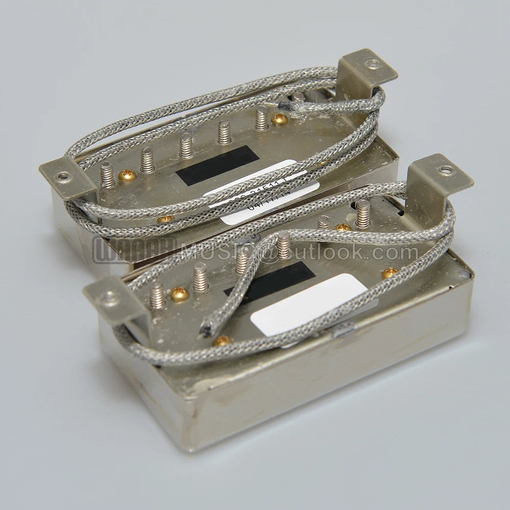 MiniGuitarBR Guitar Parts - Alnico V GB59 Humbucker Pickup Set Chrome Gold for GB Electric Guitar