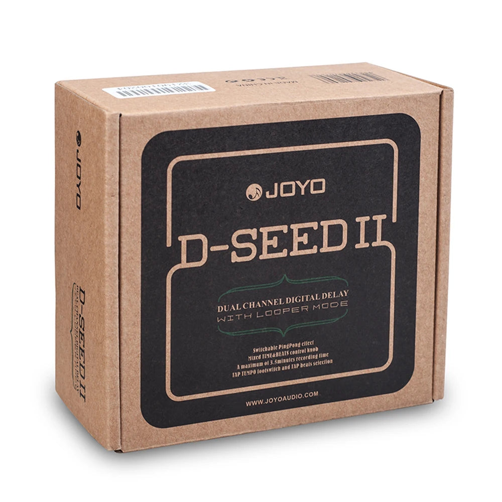 JOYO D-SEED II Digital Delay Pedal Dual Channel 8 Delay Modes Stereo Looper Function Multi Effect Pedal for Electric Guitar