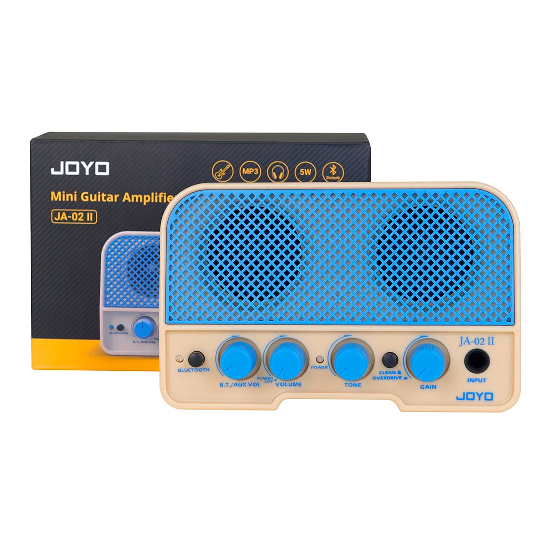 JOYO JA-02 II Mini Guitar Amplifier Wireless Bluetooth Transmission Electric Guitar Dual-Channel Amplifier Guitar Accessories