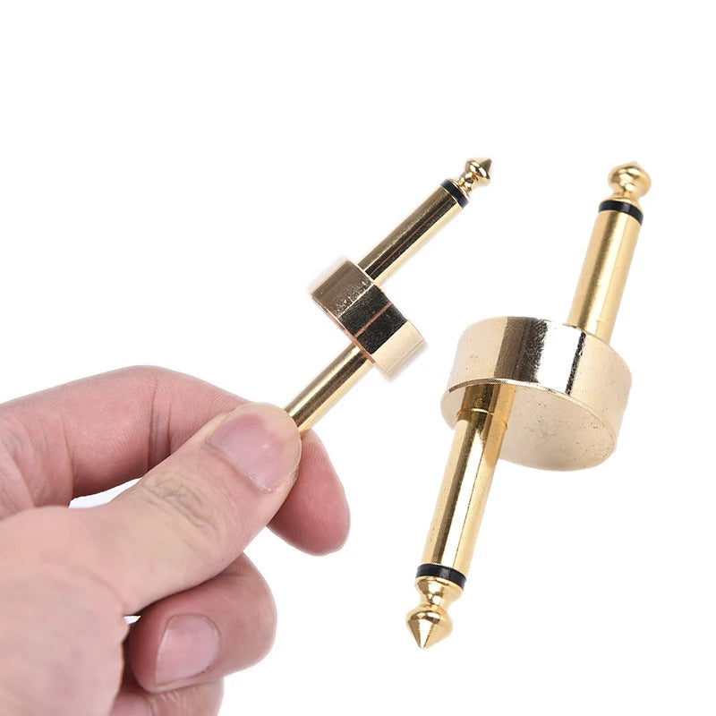 MiniGuitarBR Guitar Parts - 1pc Guitar Effect Pedals Connector Adapter Straight 6.35mm Plug Z Type Audio Coupler Music Instrument Pedal Board Accessories