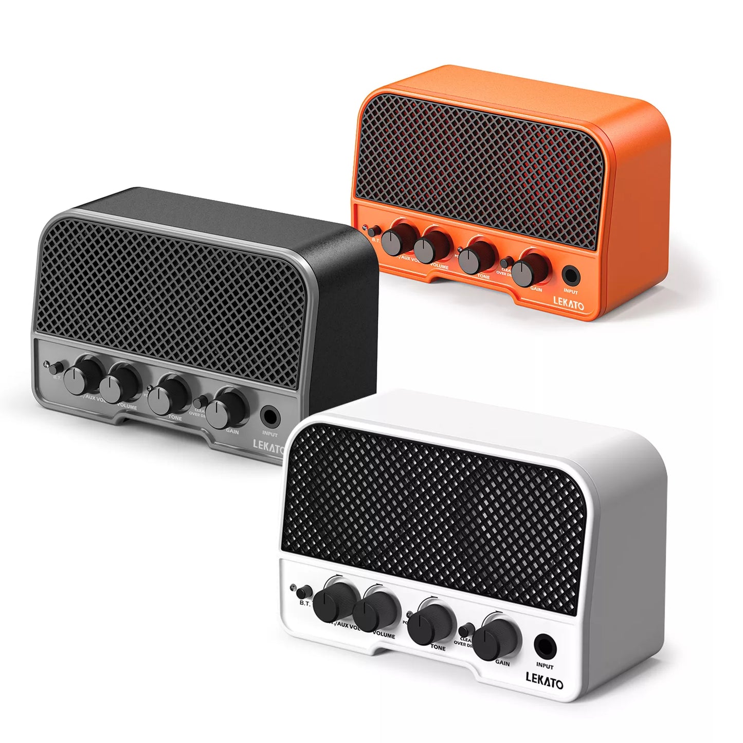 Lekato Mini Portable Acoustic Guitar Amplifier Speaker 5Watt Acoustic Guitar Amplifier Normal Bright Dual Channels