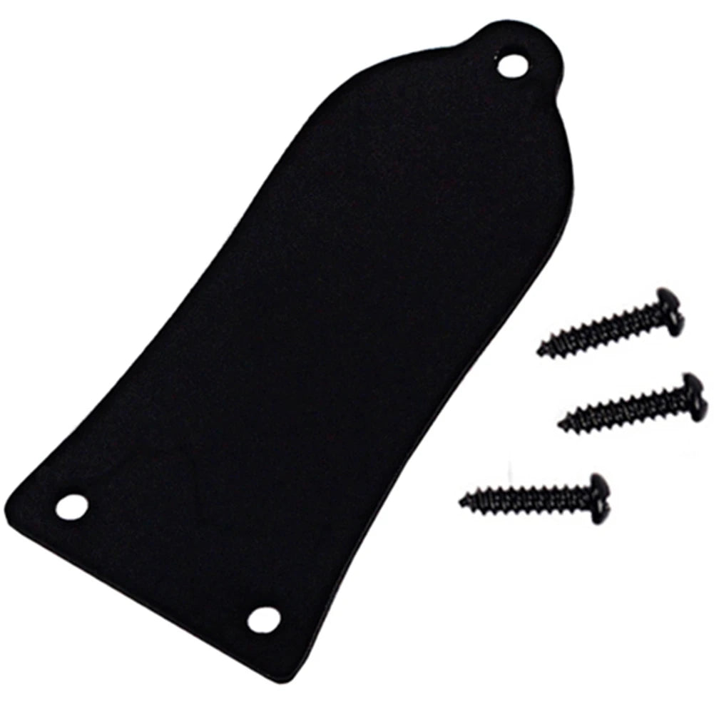 MiniGuitarBR Guitar Parts - Guitar Truss Rod Cover GR34 Truss Rod Shape Case for Electric Guitar Les Paul Epiphone (Black)