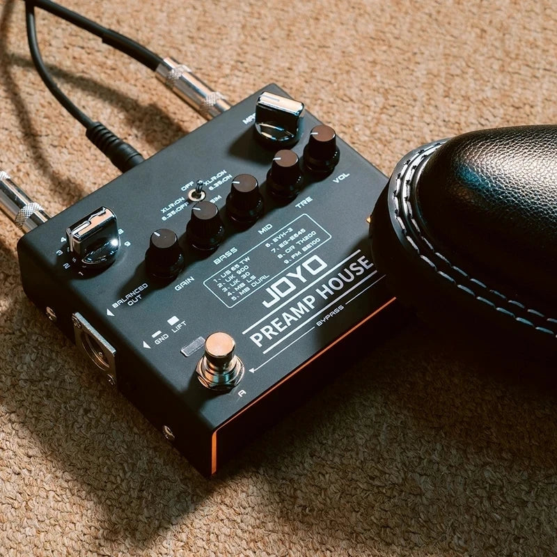 JOYO R-15 PREAMP HOUSE Electric Guitar Effect Pedal Dual Channel Cabinet Simulator Pedal Built-in 9 Amps' Preamps 18 Tones