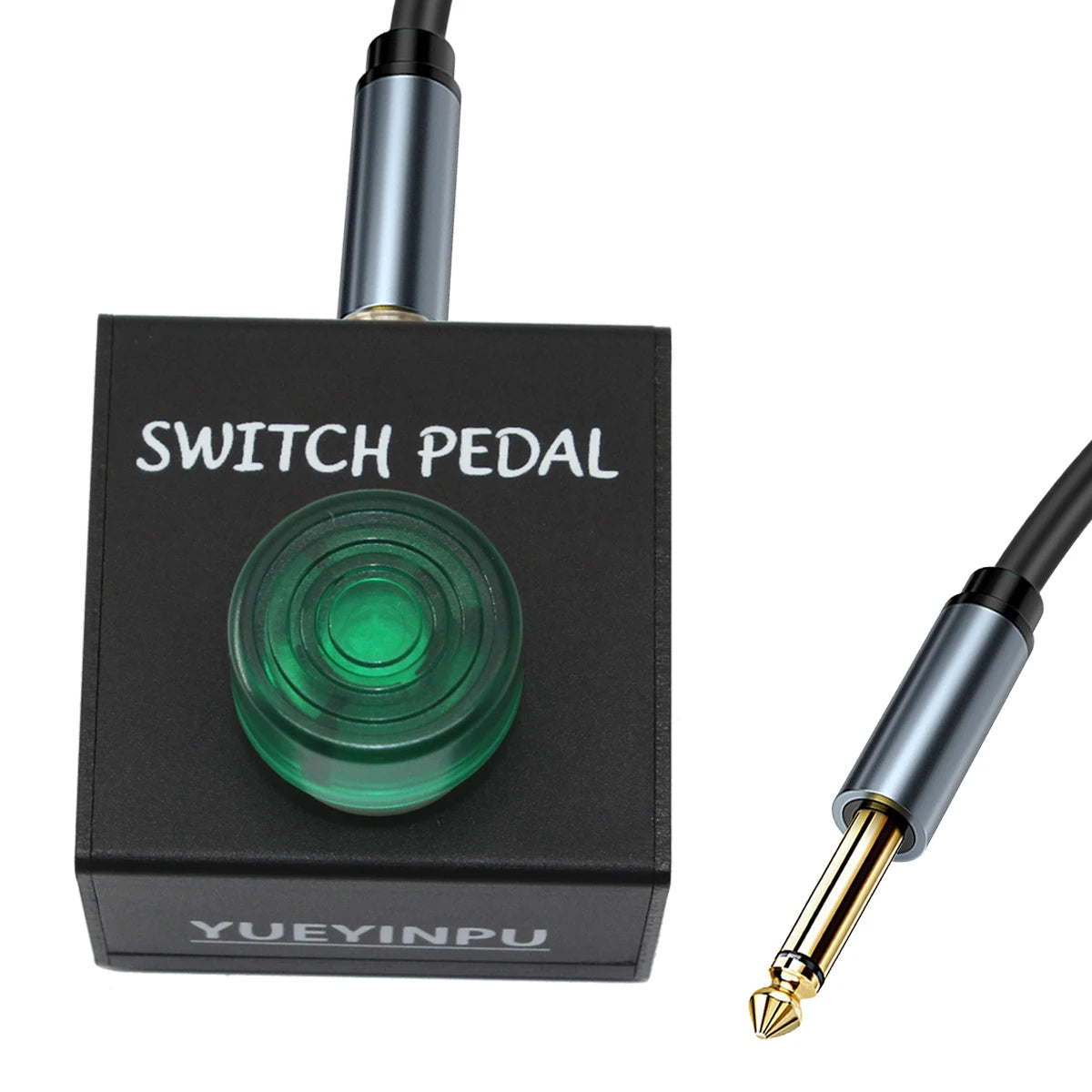 MiniGuitarBR GuitarParts - Tap Switch 1/4" Delay Guitar Effect Pedal Momentary Latch With TS Cable Metal Footswitch Effect Pedal Accessories