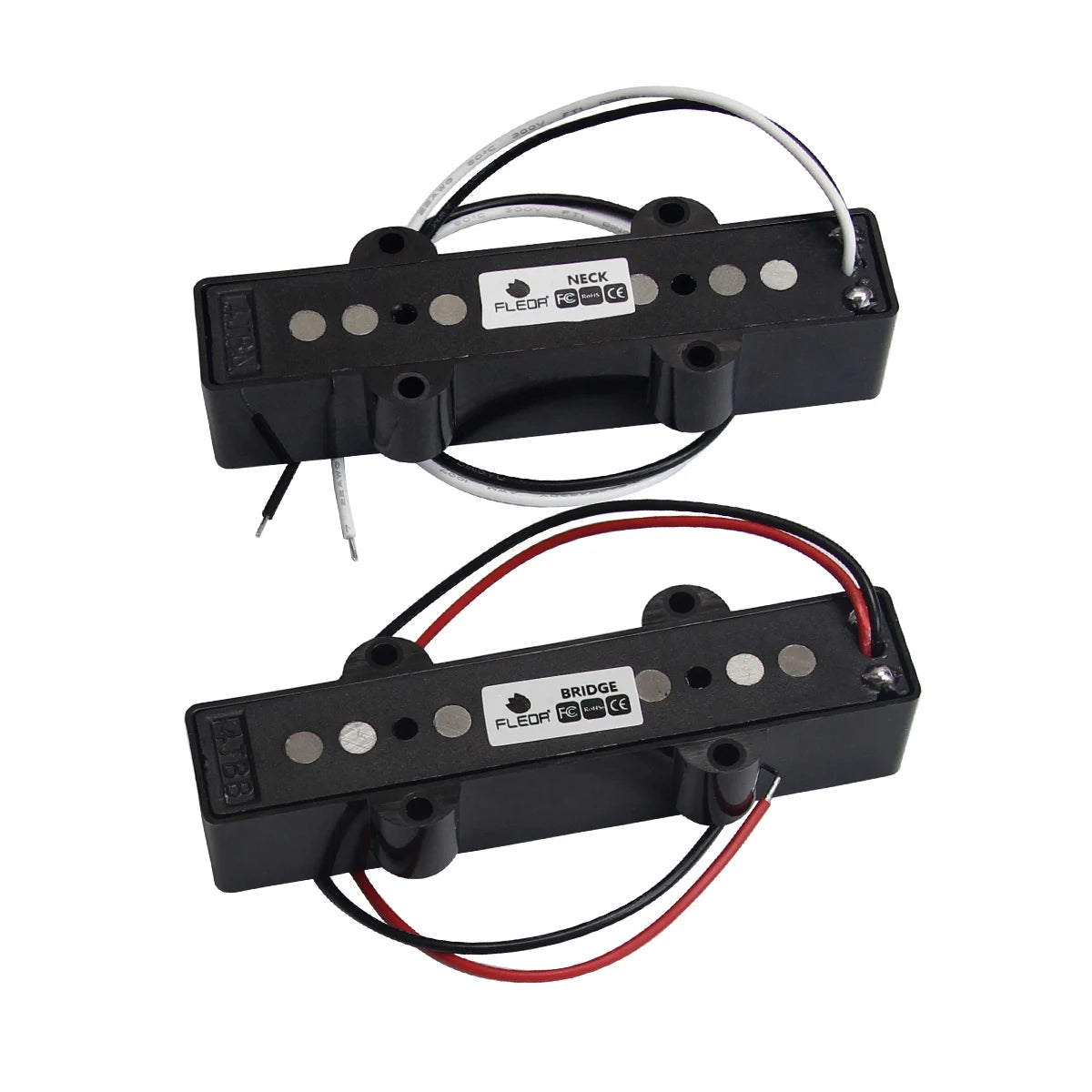 FLEOR Alnico 5 JB Pickup For 4 Strings Electric Bass Guitar, Neck or Bridge Pickup