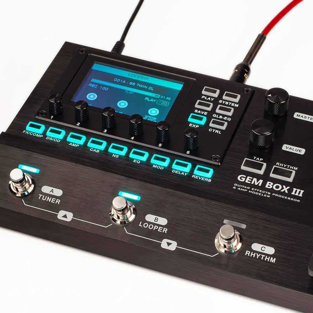JOYO GEM BOX III Guitar Multi Effects Processor with Expression Pedal 157 Effects IR Cab Simulation Guitar Bass Amp Modeling
